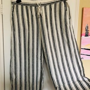 Fun striped black and white pants